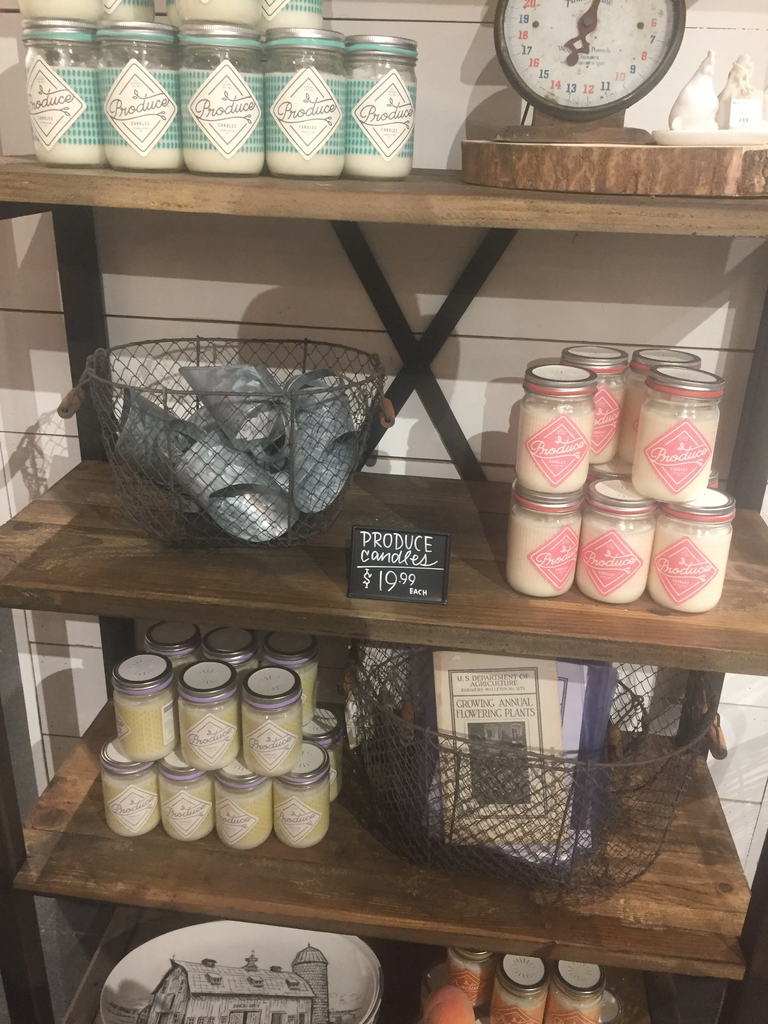 The purple rimmed candles are called "Wildflower", and totally smell like some!