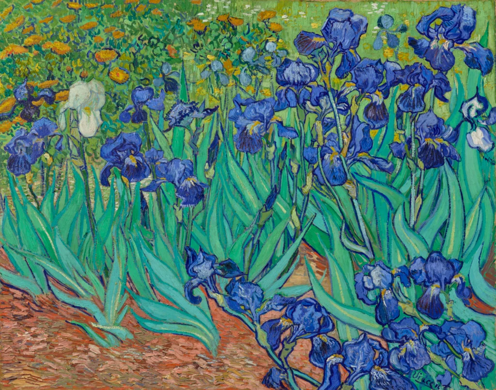 “Irises”, Vincent Van Gogh (I saw this at the Getty when I visited in 2016.)