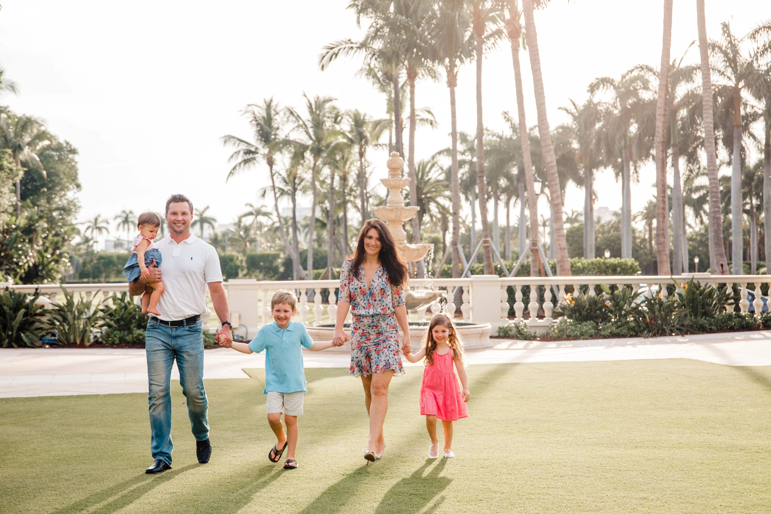 Family photography session at The Breakers Palm Beach
