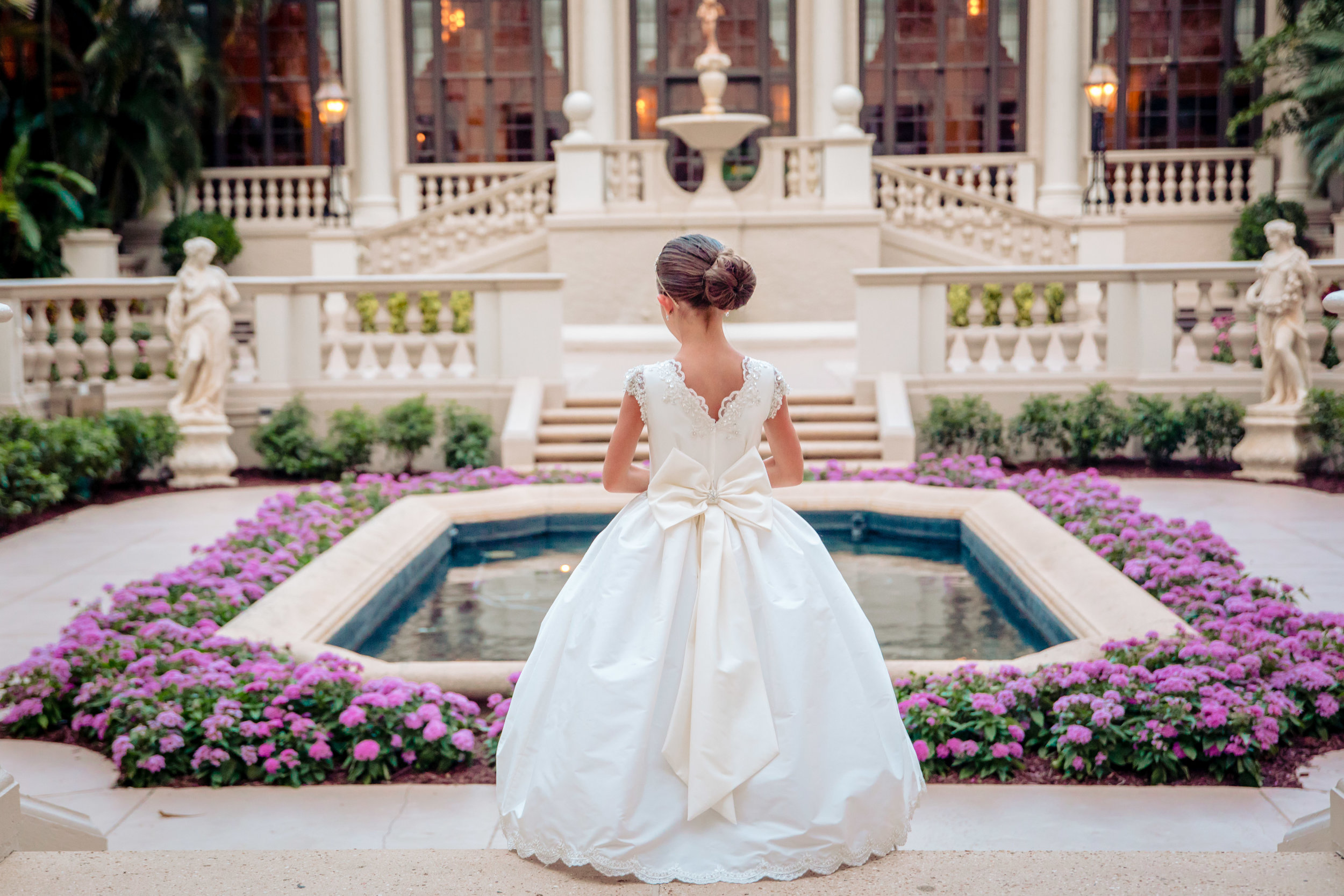 First Communion photography session at The Breakers Palm Beach 