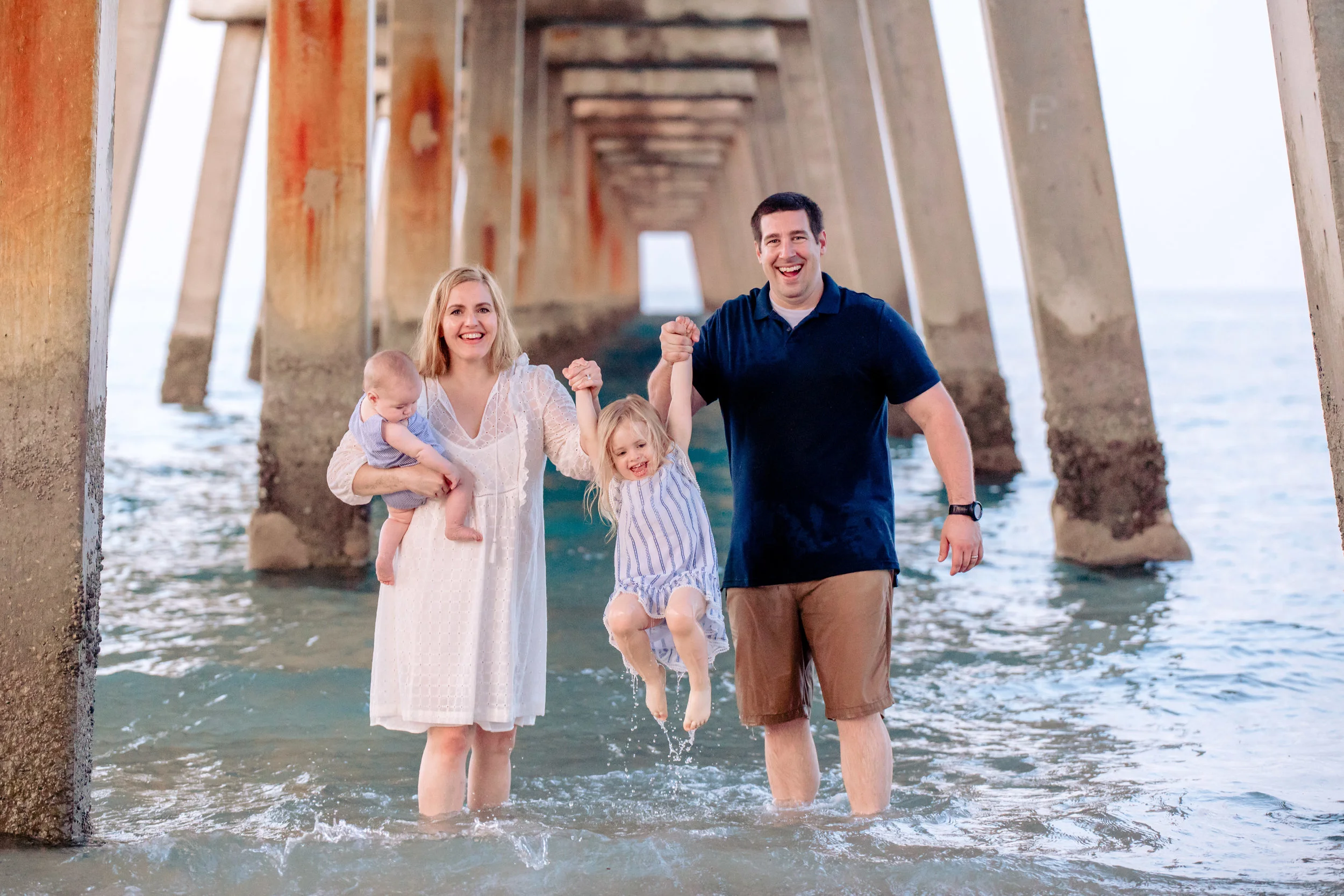 Jupiter Family Photographer: The C Family's Session at the Juno Pier
