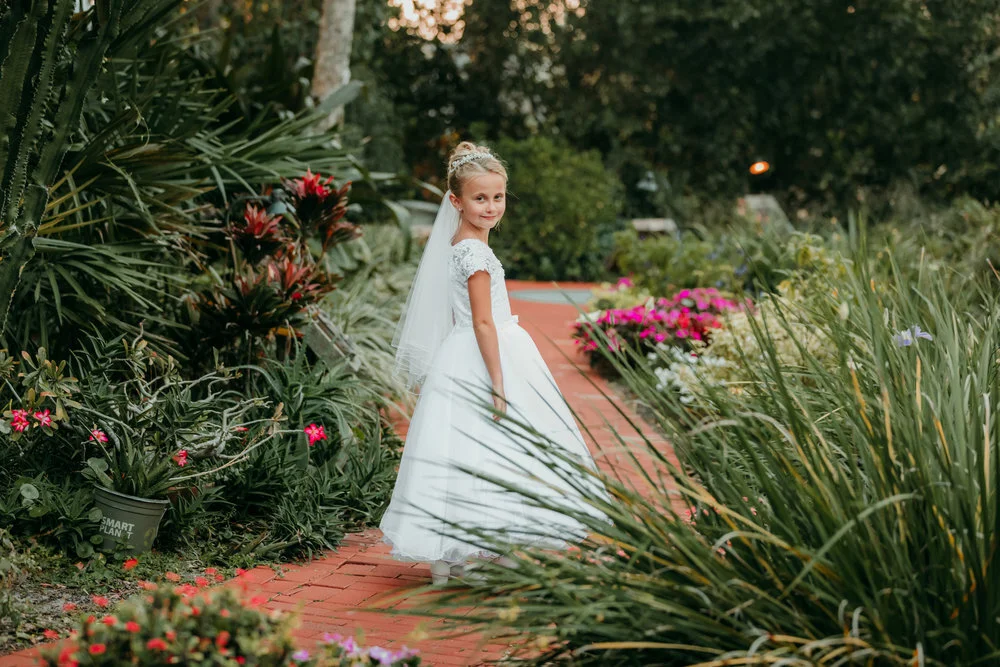 Jupiter Child Photographer: Callie's First Communion Session at St. Peter Catholic Church