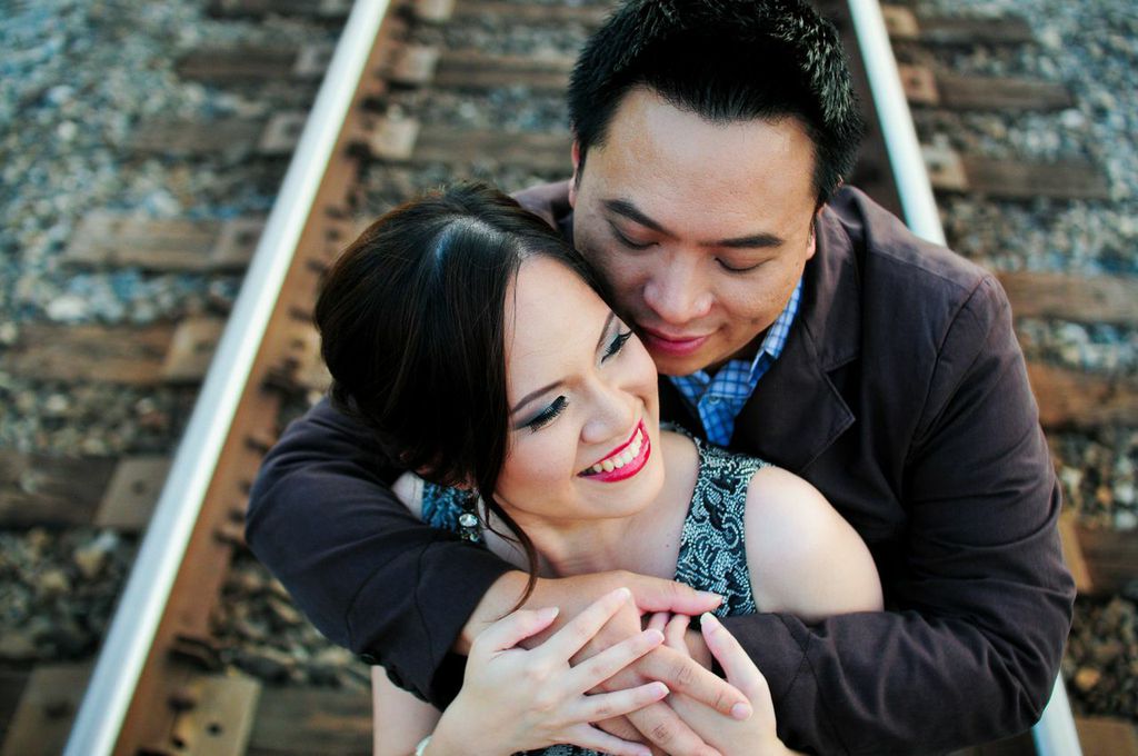 Bridal trial Engagement photo makeup and hair Orange County