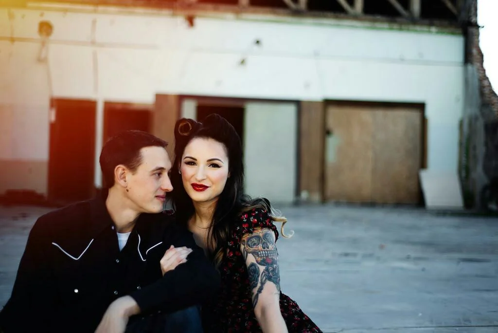 engagement photo makeup and hair
