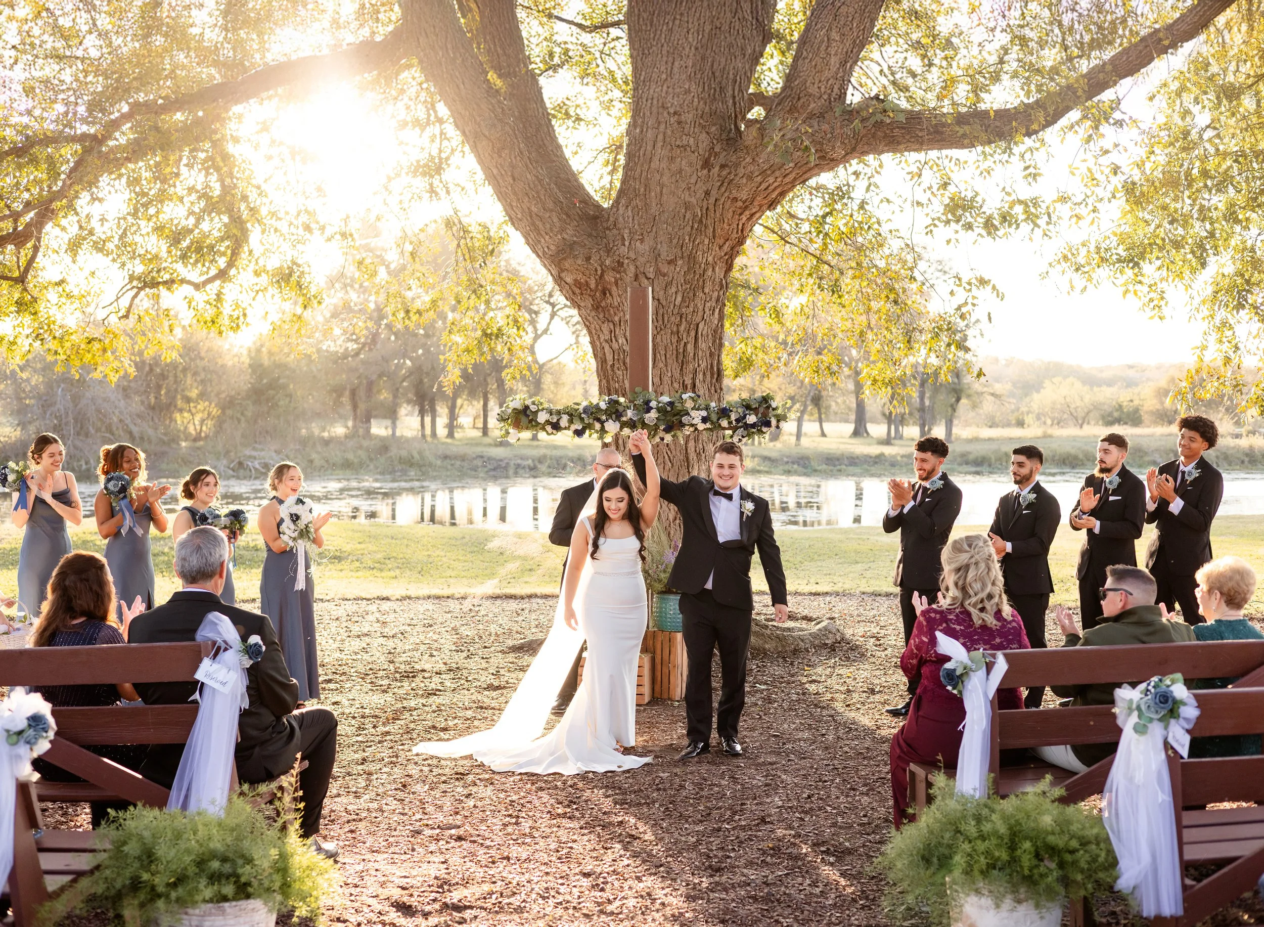 A Warm Fall Wedding Under the Pecan Tree | Jon & Joelee at Old Bison Ranch