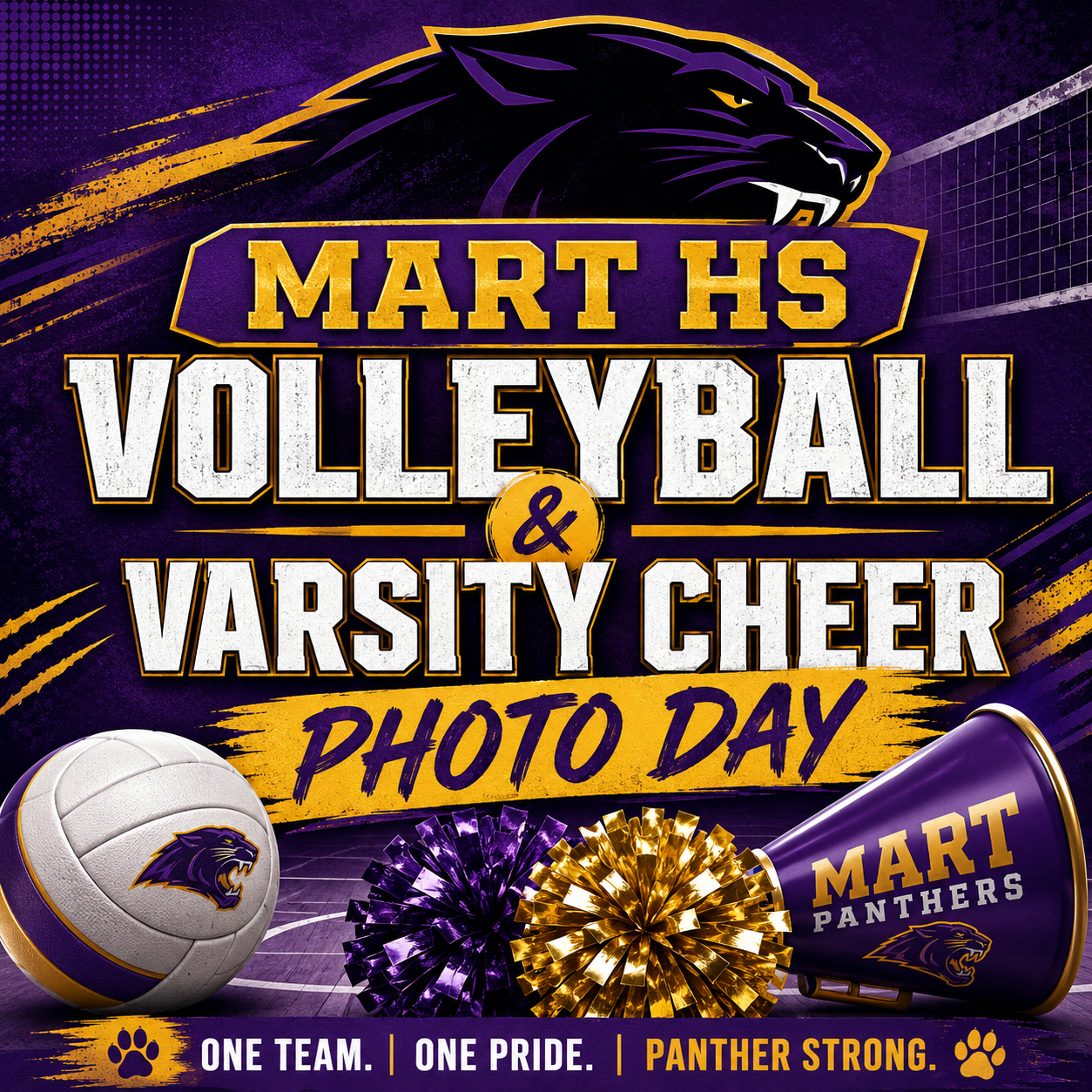 Mart HS Volleyball & Varsity Cheer Photo Day