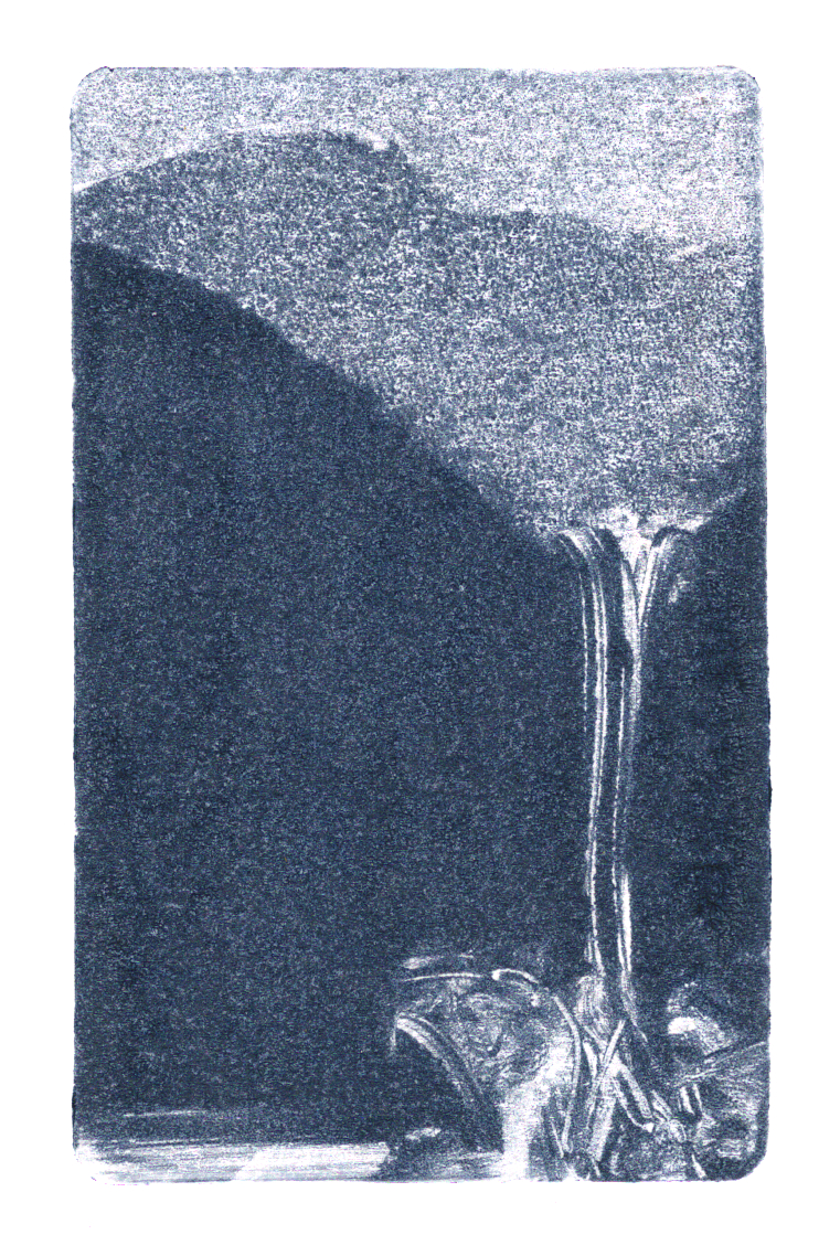  A monotype print on paper by Clive Knights from his&nbsp;Falls collection 