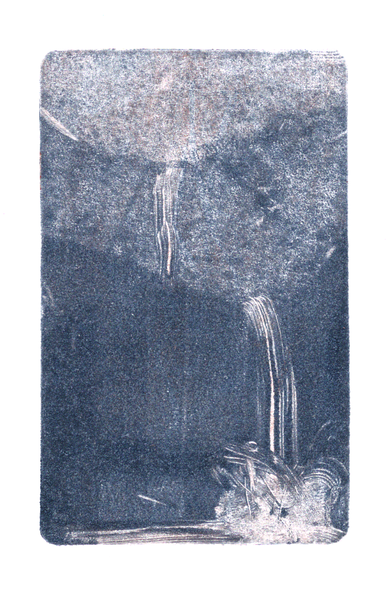  A monotype print on paper by Clive Knights from his&nbsp;Falls collection 