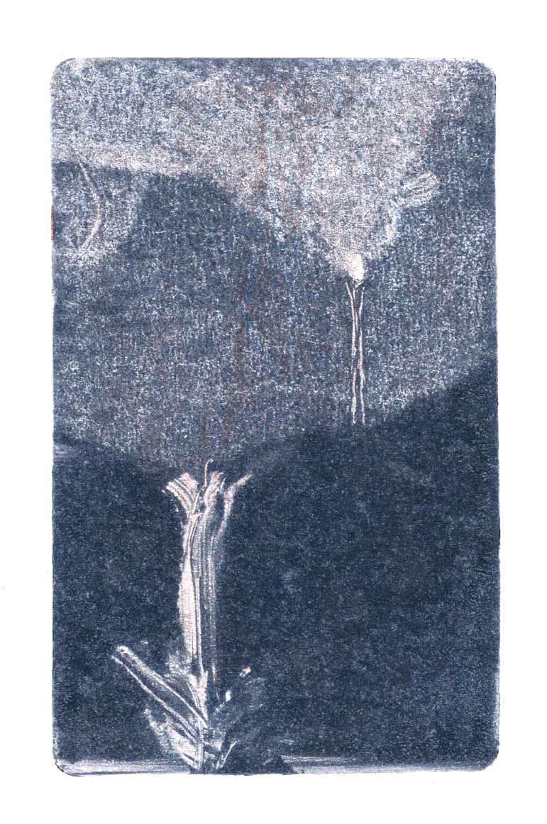  A monotype print on paper by Clive Knights from his&nbsp;Falls collection 