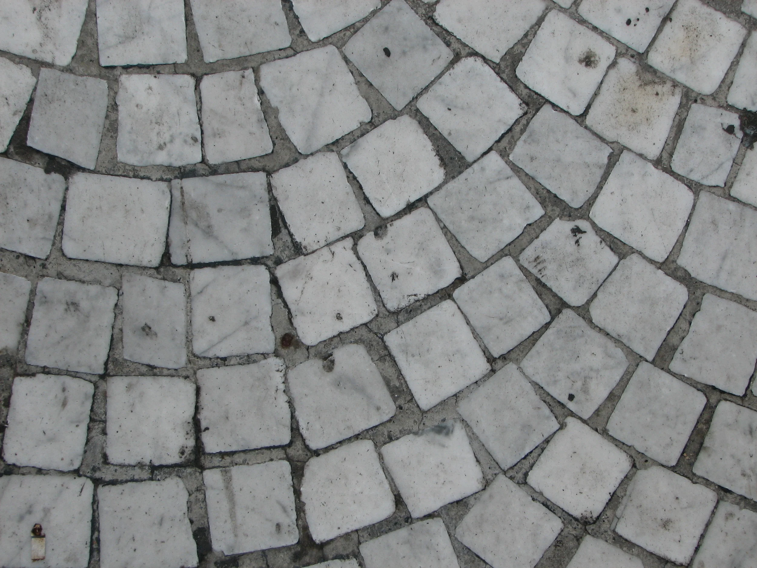  Marble tile floor or road, Italy 
