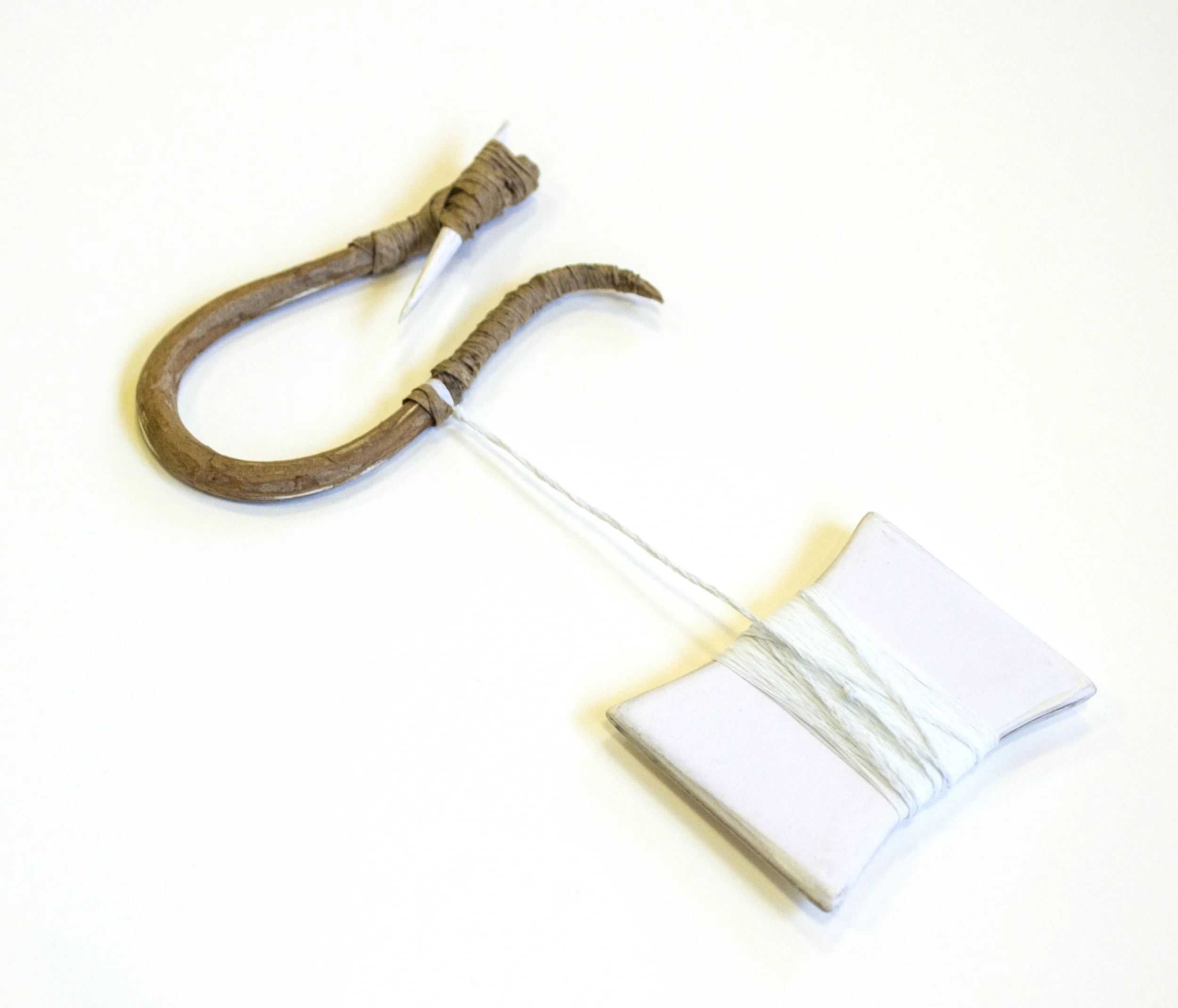 halibut hook , paper, glow-in-the-dark line