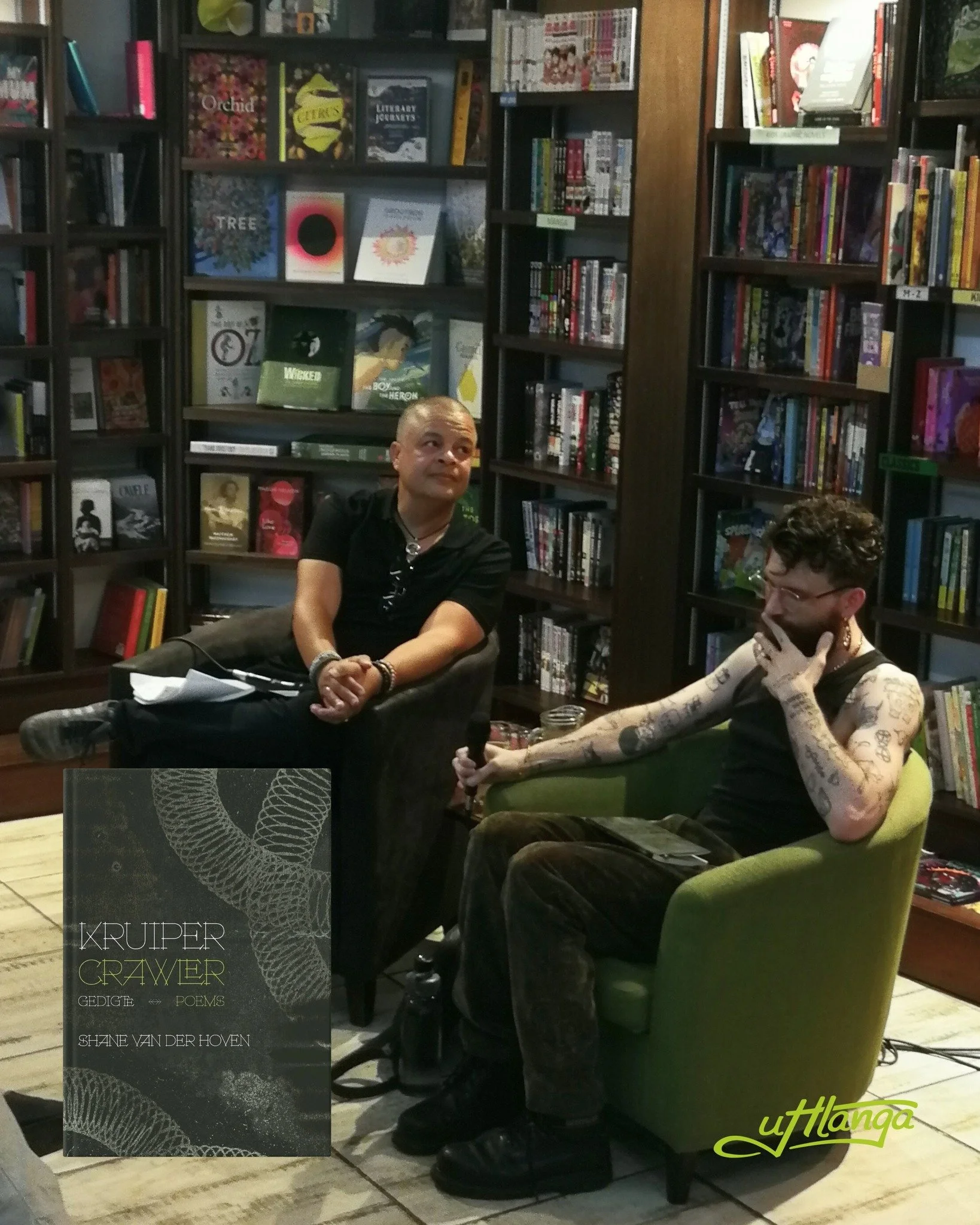 Pure poetic joy 🎉

We&rsquo;re loving the photos from Wednesday&rsquo;s launch of @shanevdh&rsquo;s debut collection, &lsquo;Kruiper Crawler&rsquo;.

🏷️ Tag us in all your photos!

#uHlanga #ShanevanderHoven #Bookstagram #KruiperCrawlerPoems #bookl