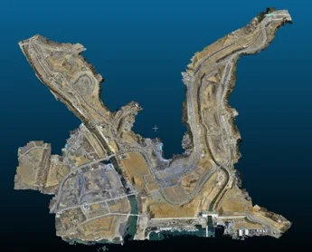 測量結果(90ha全域高精度3Dモデル)