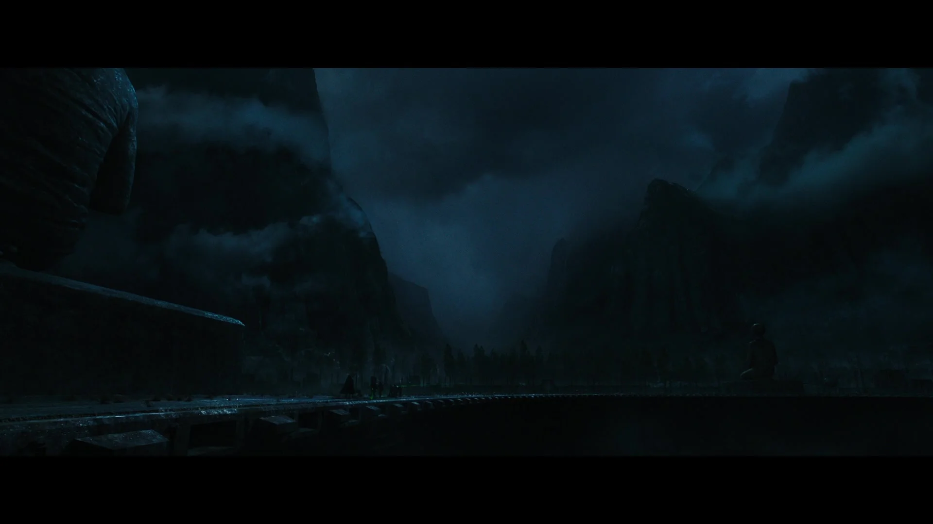Dmp artist Alexander Isaksson worked on some of the dark and moody skies and mountains for this sequence. We tested out several sky domes before we ended up with this one.