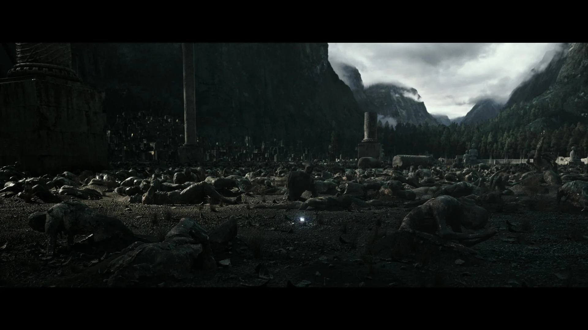 One of the more complex sequences was the lifter sequence where we created a cyclorama setup that was used to extend the mountains for almost all the shots in this sequence.Most of my DMP artist ended up working on this seqence. Andreas Nehls and hi…