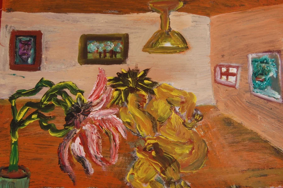 J. Luan, " Submission ", oil, A3, $400. 'There is no option but wait and wait. How long?'