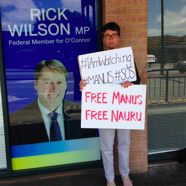 Outside the office of Rick Wilson, MP, Albany. Noon - 1pm Tuesday 31 October 2017.