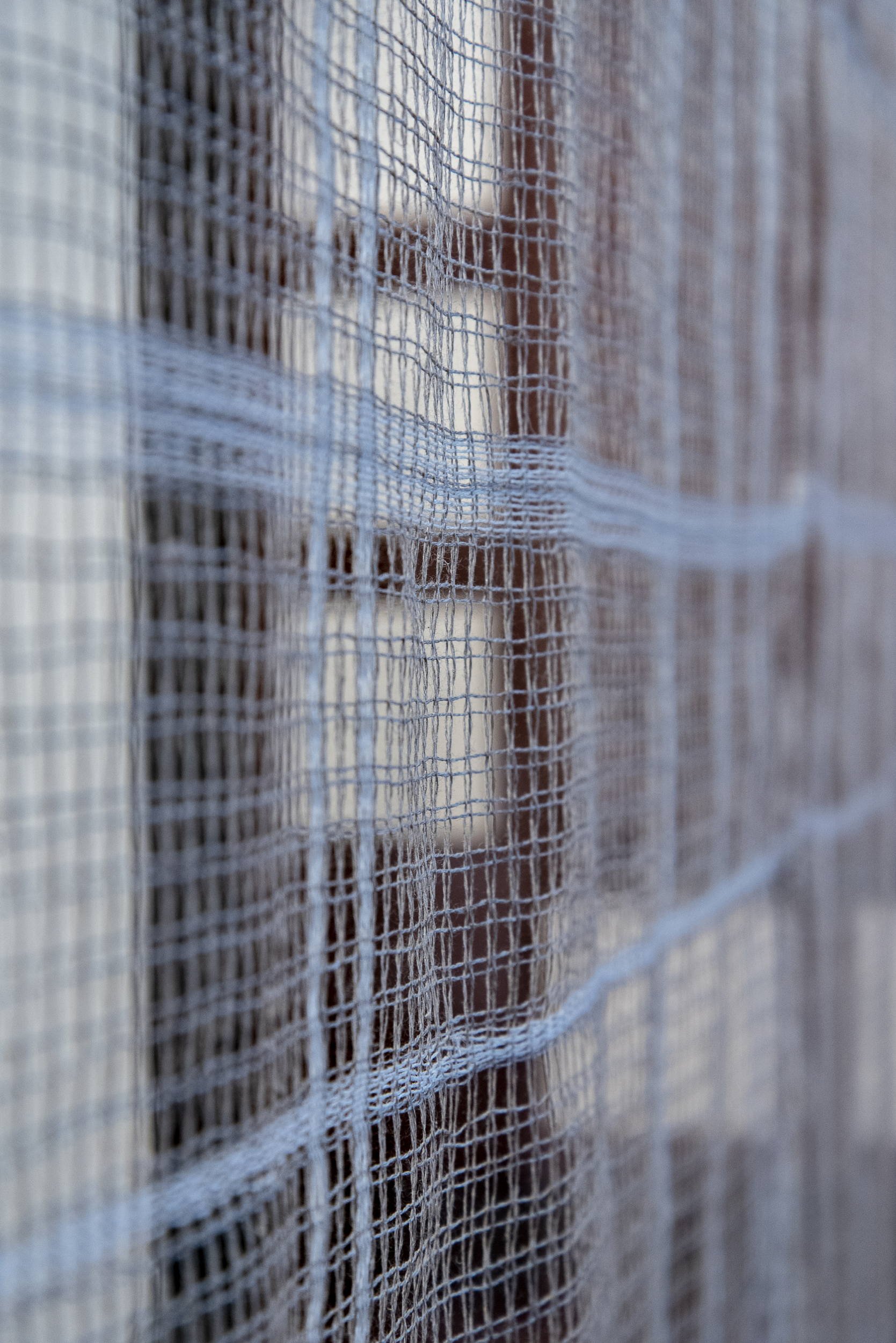   Colonial Screen  (detail), 2021 Handwoven linen  Photo: Christopher Young  