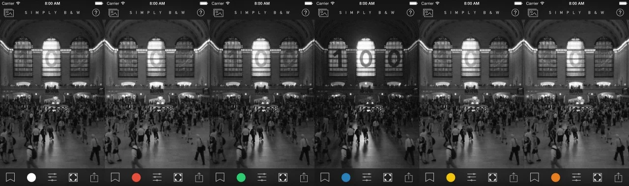 Simply B&W Colored Filters