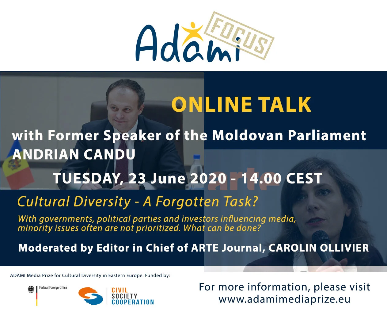 ADAMI FOCUS with Andrian Candu, Patron of the ADAMI Gala 2018 and Former Speaker of the Moldovan Parliament 