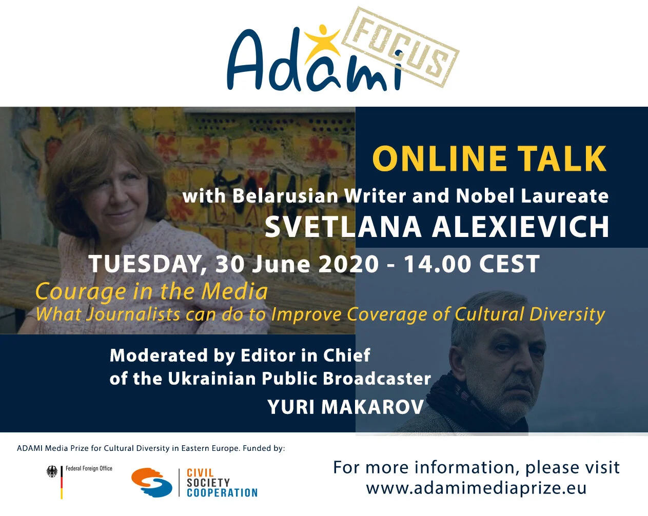 ADAMI Focus with Svetlana Alexievich, Belarusian Writer and Nobel Prize-Winner