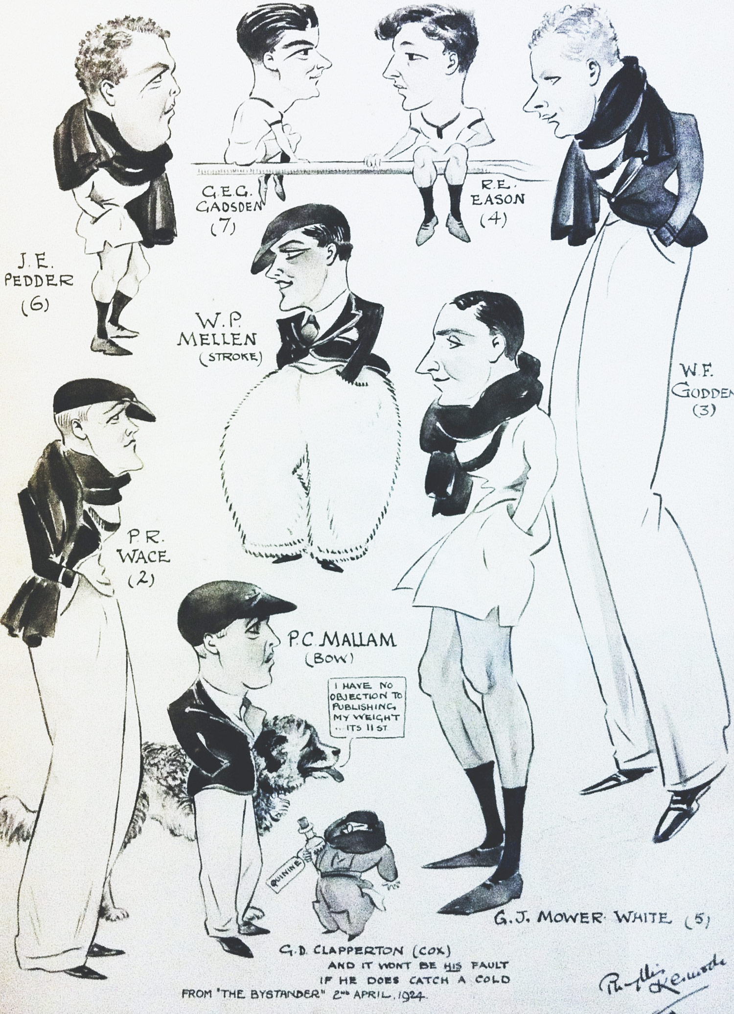 1924 Oxford University Boat Race Crew