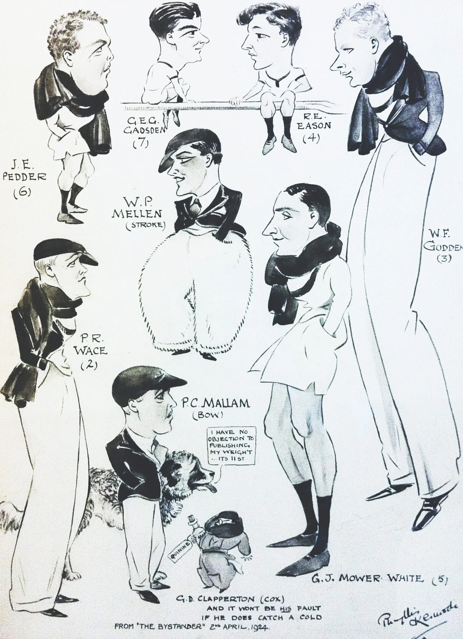 1924 Oxford University Boat Race Crew