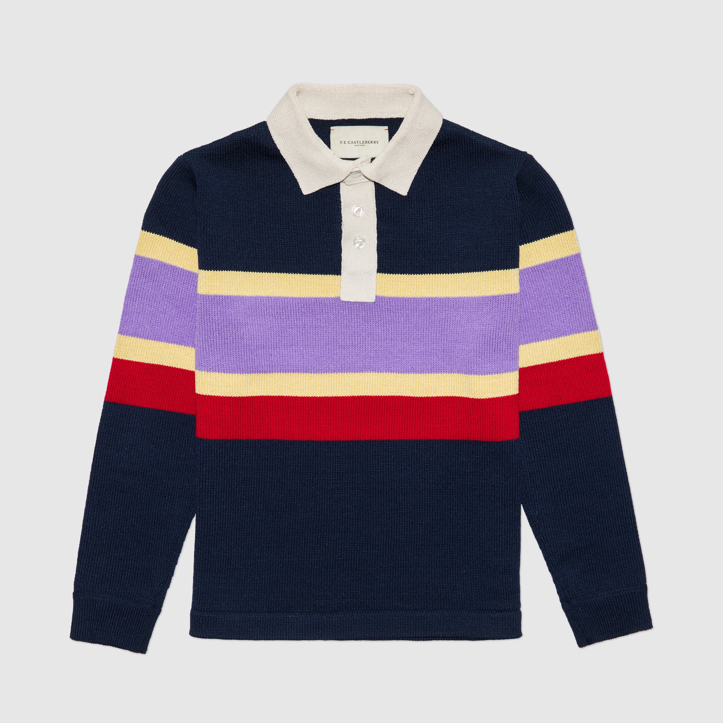 Striped Wool Crepe Rugby — F.E. Castleberry