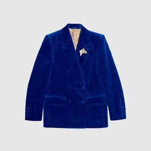 blue velvet coat dress Silky Velvet Tailored Blazer Dress