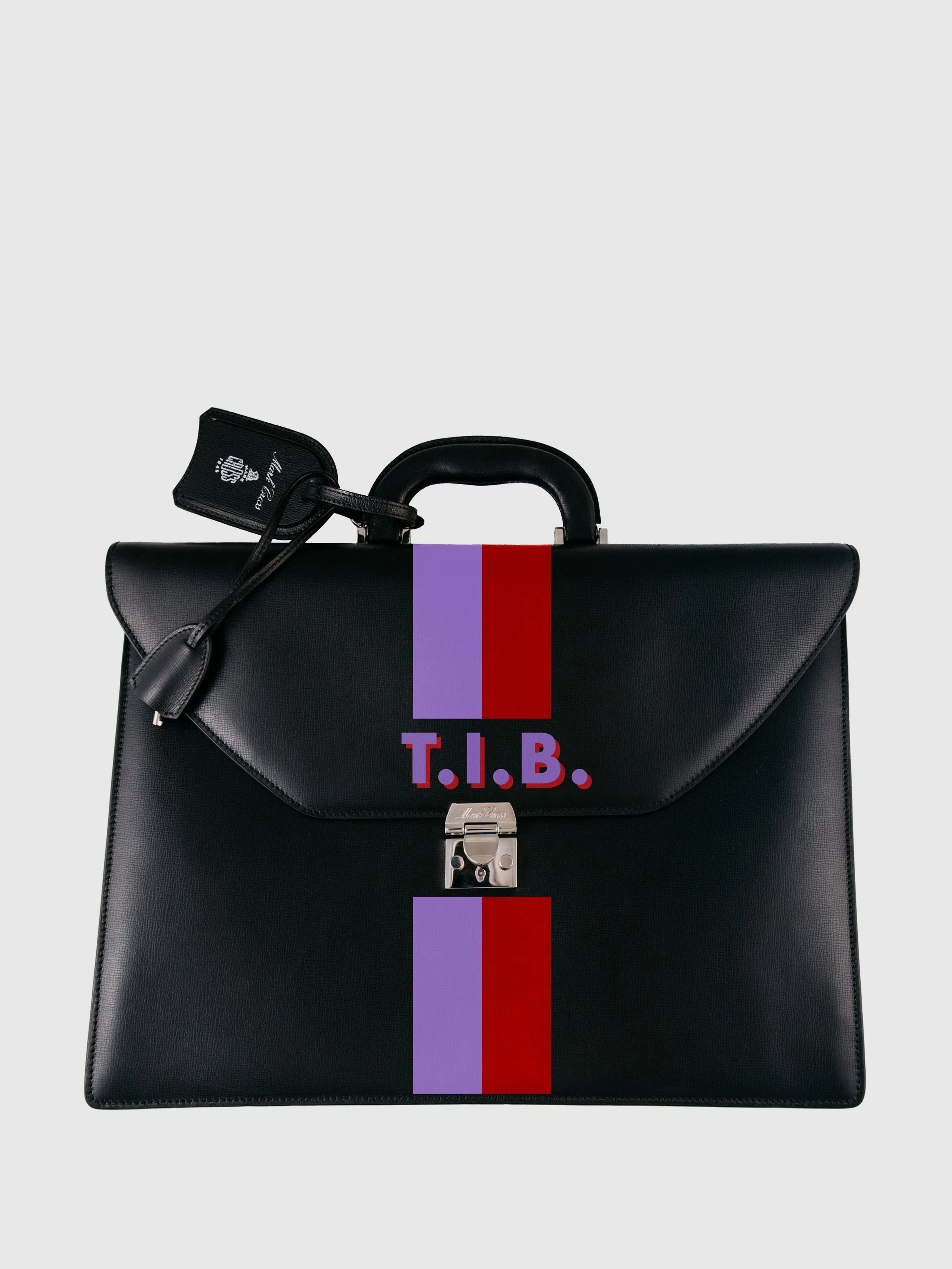 Classic Monogram Stripe Briefcase