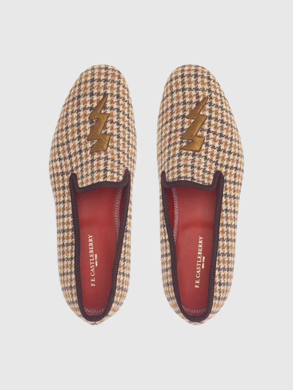 Bolt Houndstooth Prince Albert Slipper — F.E. Castleberry display picture 1