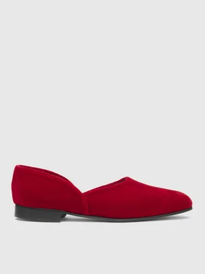 Red Velvet House Shoe — F.E. Castleberry display picture 2