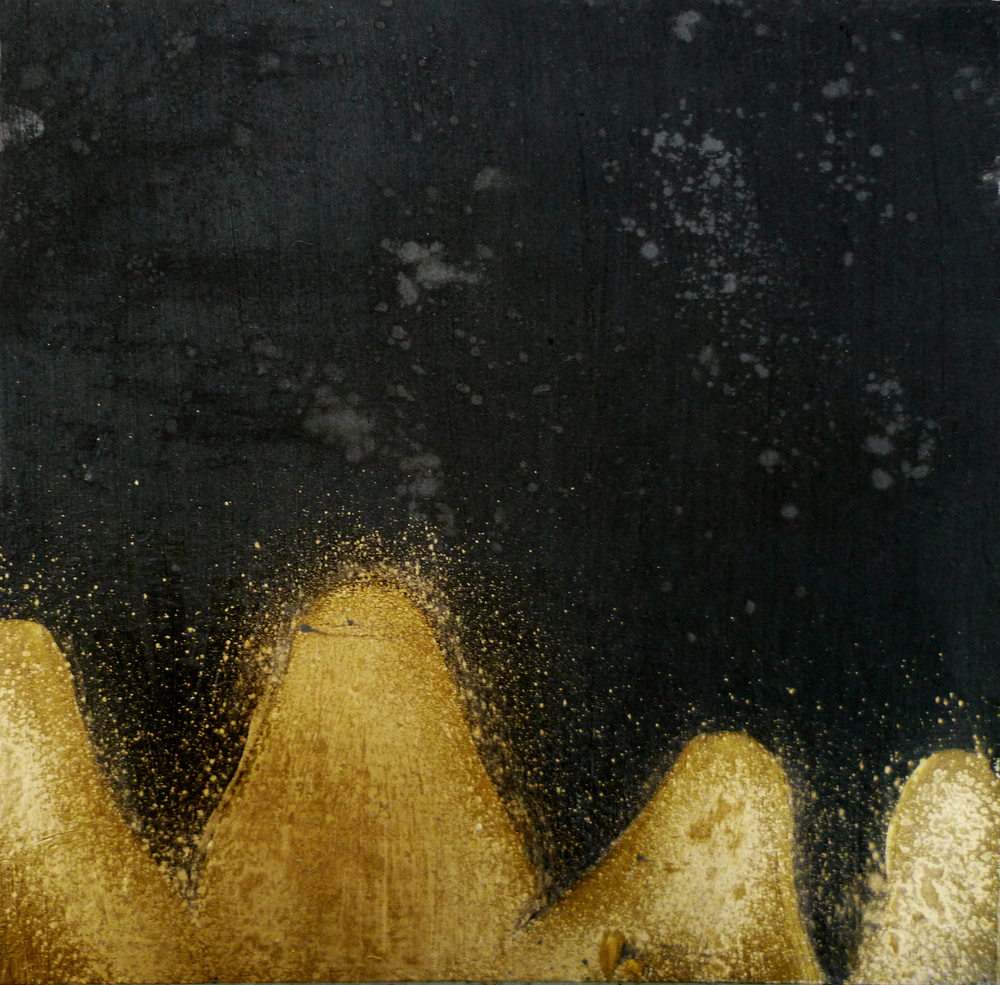 liminal 2014 oil and graphite powder on wood panel 12"x12"
