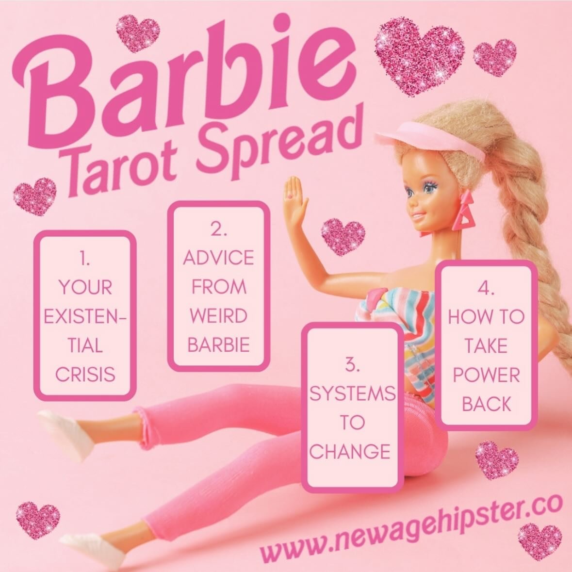 💕BARBIE TAROT SPREAD💕⁠

Regramming this oldie but goodie today!!! 💖💖💖
⁠
Unless you&rsquo;ve been living under a mojo dojo casa house you&rsquo;ve probably noticed that Barbie has a movie out.⁠
⁠
One of the most divisive movies of all time, the B