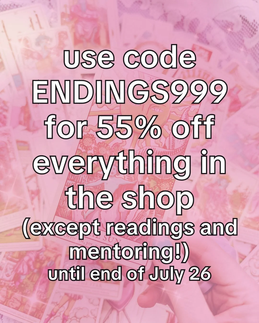 Last few days to grab a bargain! Use code ENDINGS999 to get 55% off in the shop! You know where to find the link! 💖💖💖