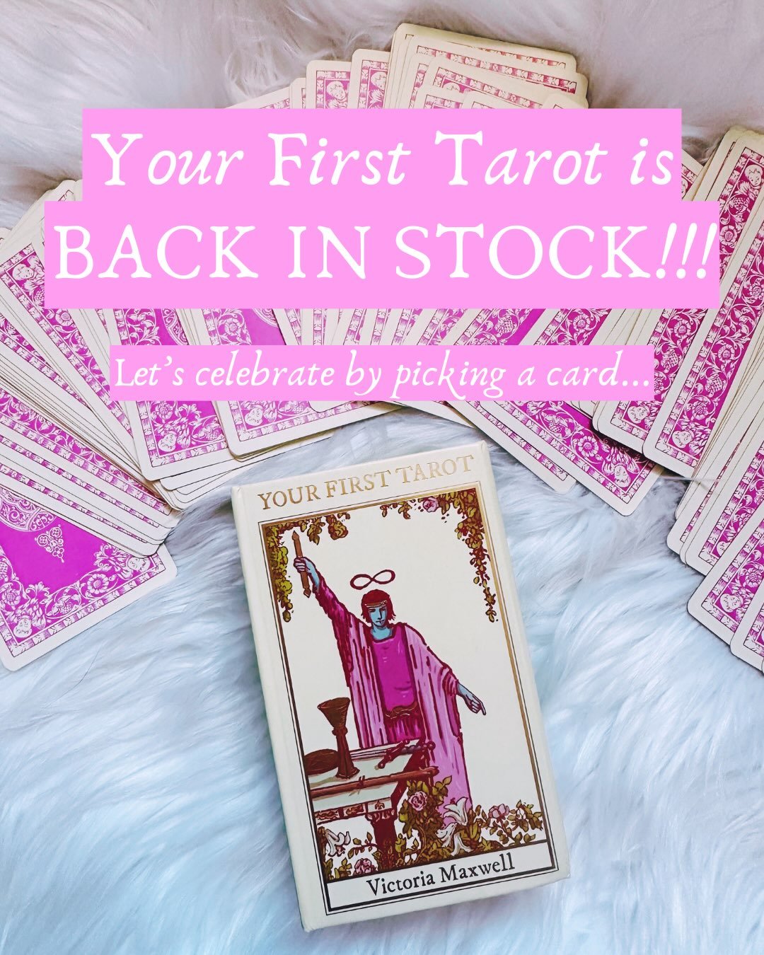 💖YOUR FIRST TAROT IS BACK IN STOCK!💖

Wahoo!! 🥳🥳🥳

It&rsquo;s up on Amazon UK and US now, but please go into your local witch shop and ask them to order some more in too! 😍

To celebrate let&rsquo;s pull a card! Swipe to pick and get your readi