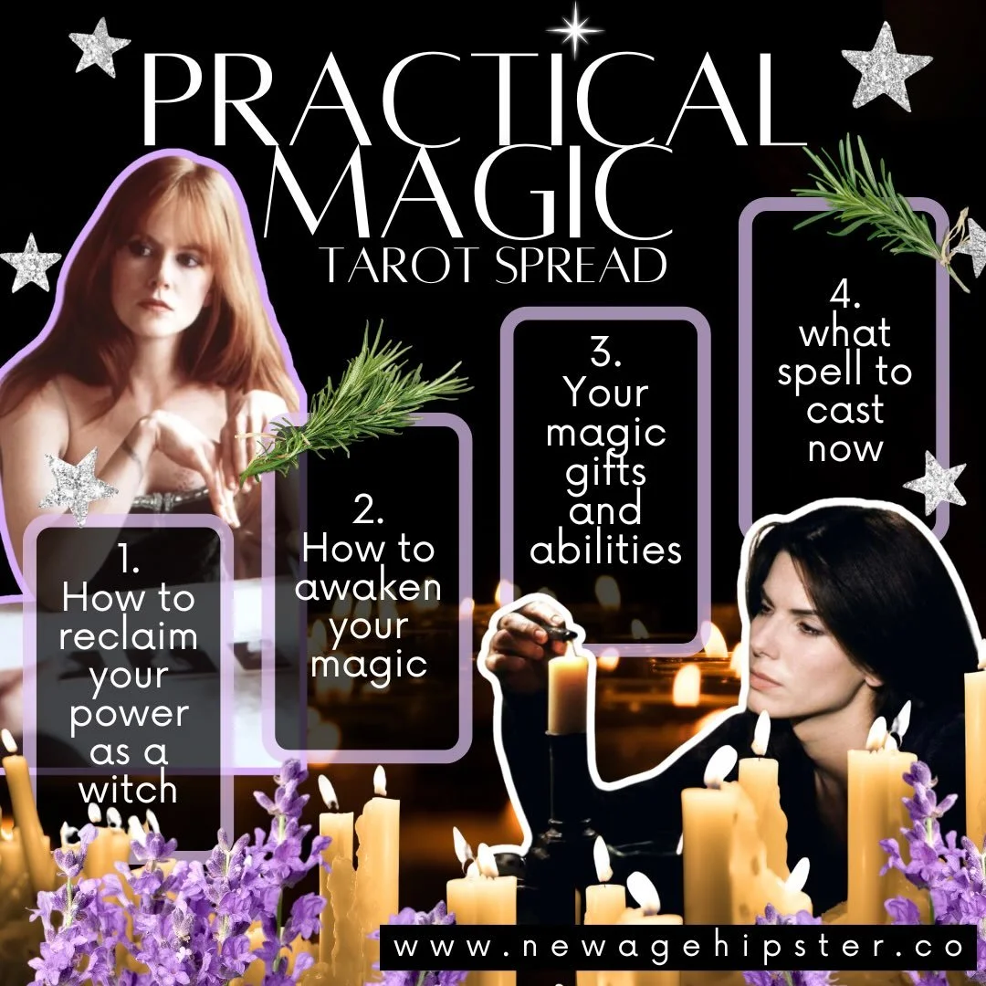✨🧙PRACTICAL MAGIC TAROT SPREAD🧙✨

1. HOW TO RECLAIM YOUR POWER AS A WITCH
2. HOW TO AWAKEN YOUR MAGIC
3. YOUR MAGIC GIFTS AND ABILITIES
4. WHAT SPELL TO CAST NOW

#tarospread #tarot #newagehipster #witchesofinstagram