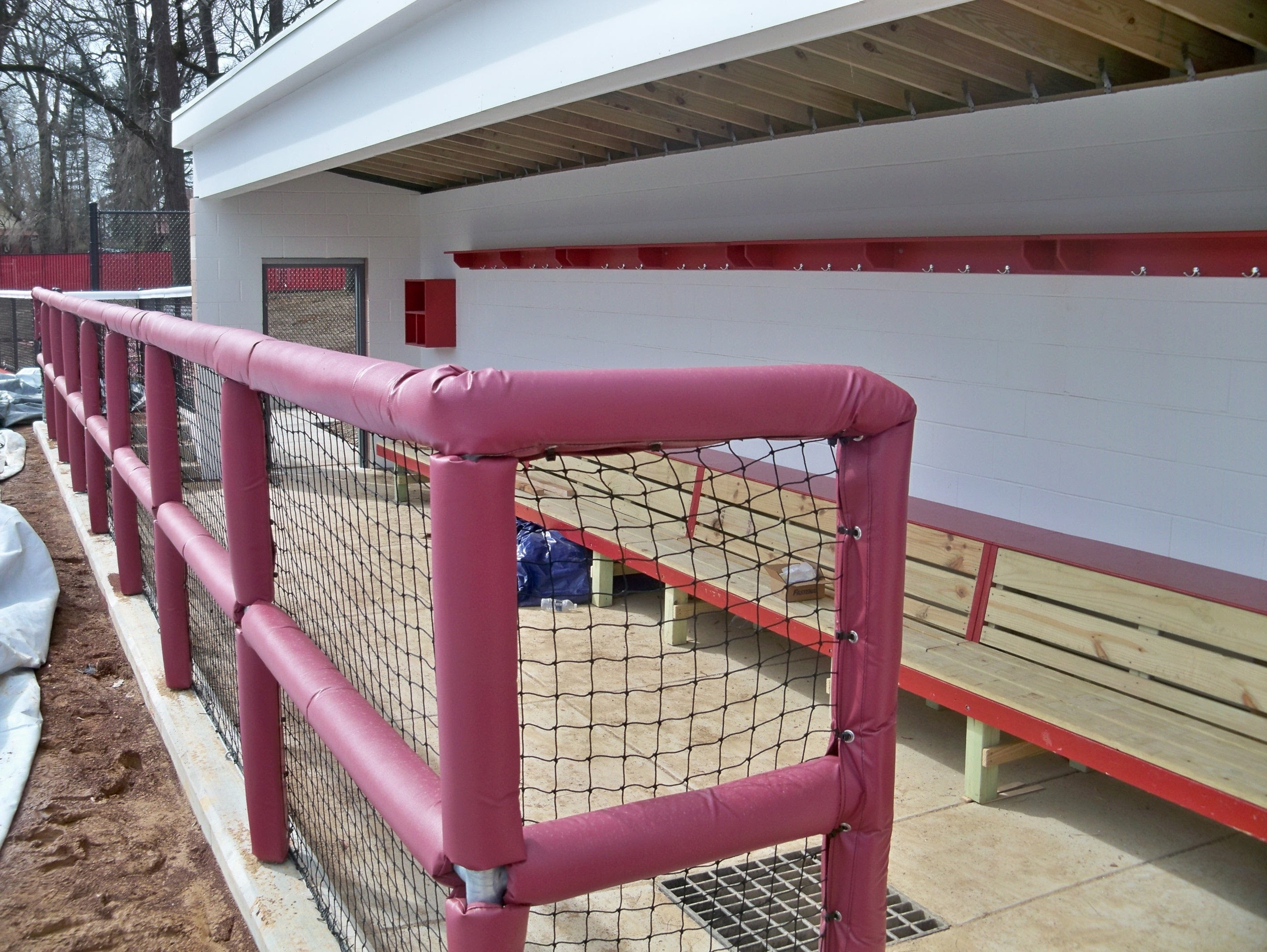 SJU 009 03.09.12 Rail Padding at SB Visitor Dugout.jpg