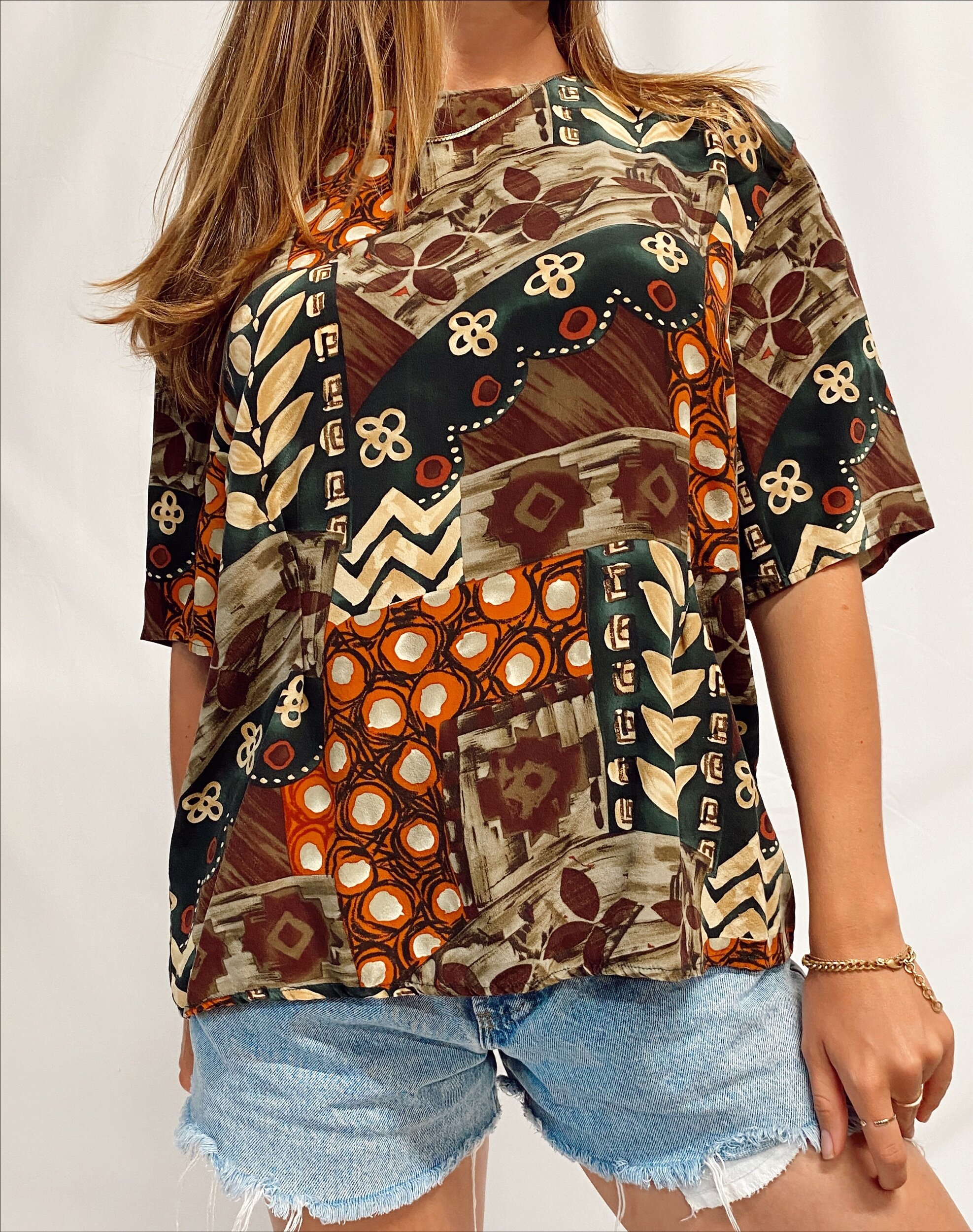 Pattern Silk Tee