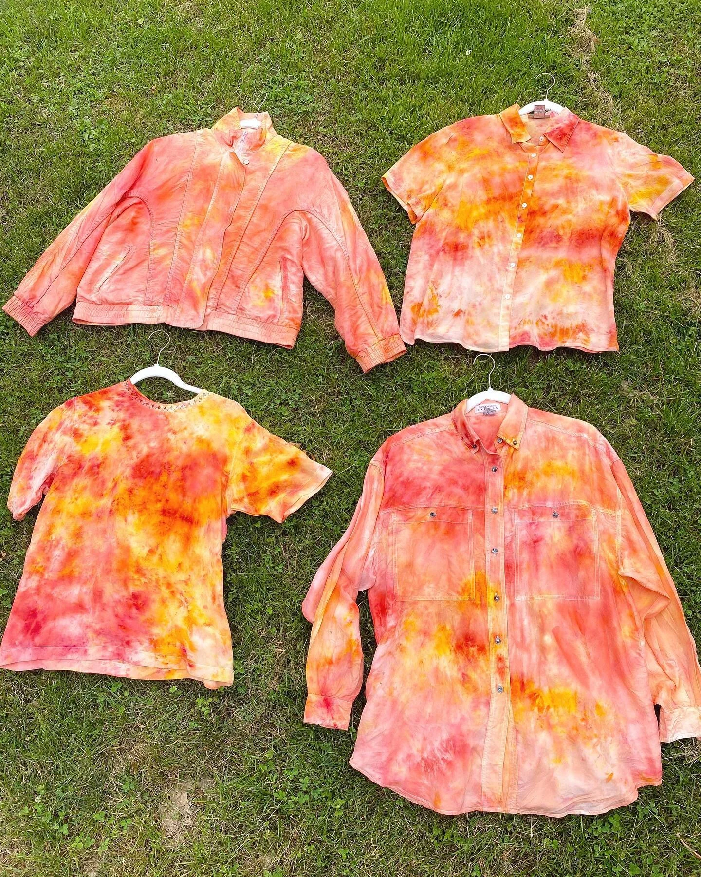 Happy July!!! My favorite month of the year ;)

I am very excited to celebrate with some veryyy special new arrivals.  During our trip we did A LOT of thrifting and so this week I re-explored some of those silk pieces into hand dyed wearable art for 