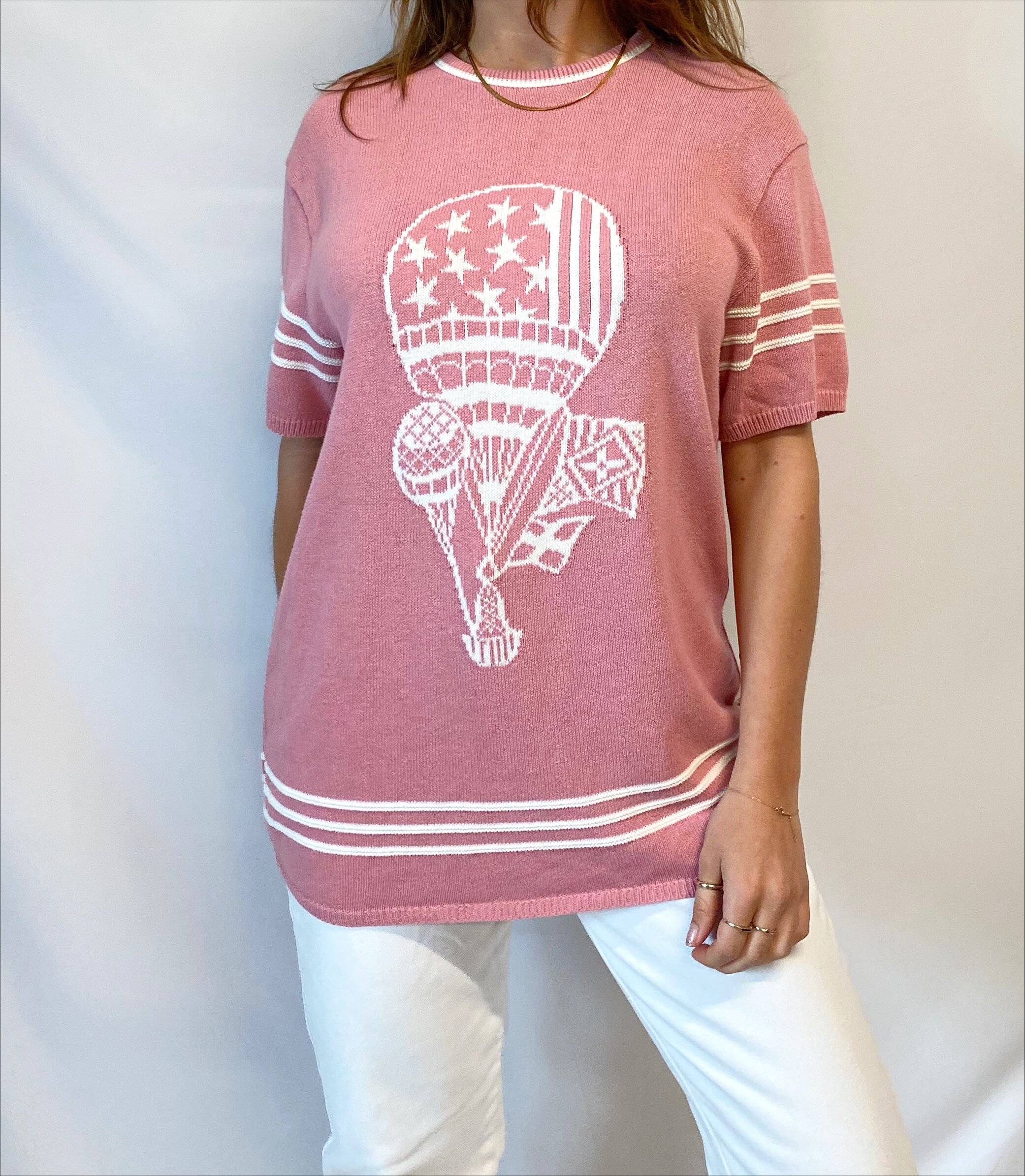 hot air balloon knit tee