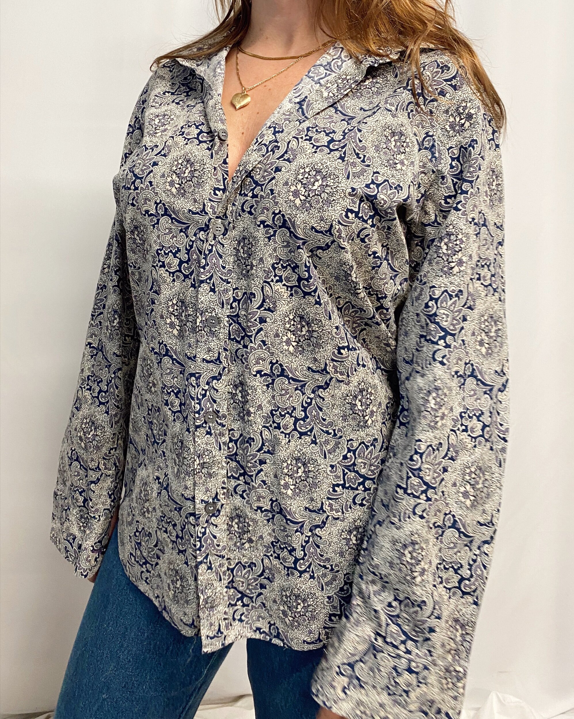 paisley floral button down from paul smith london