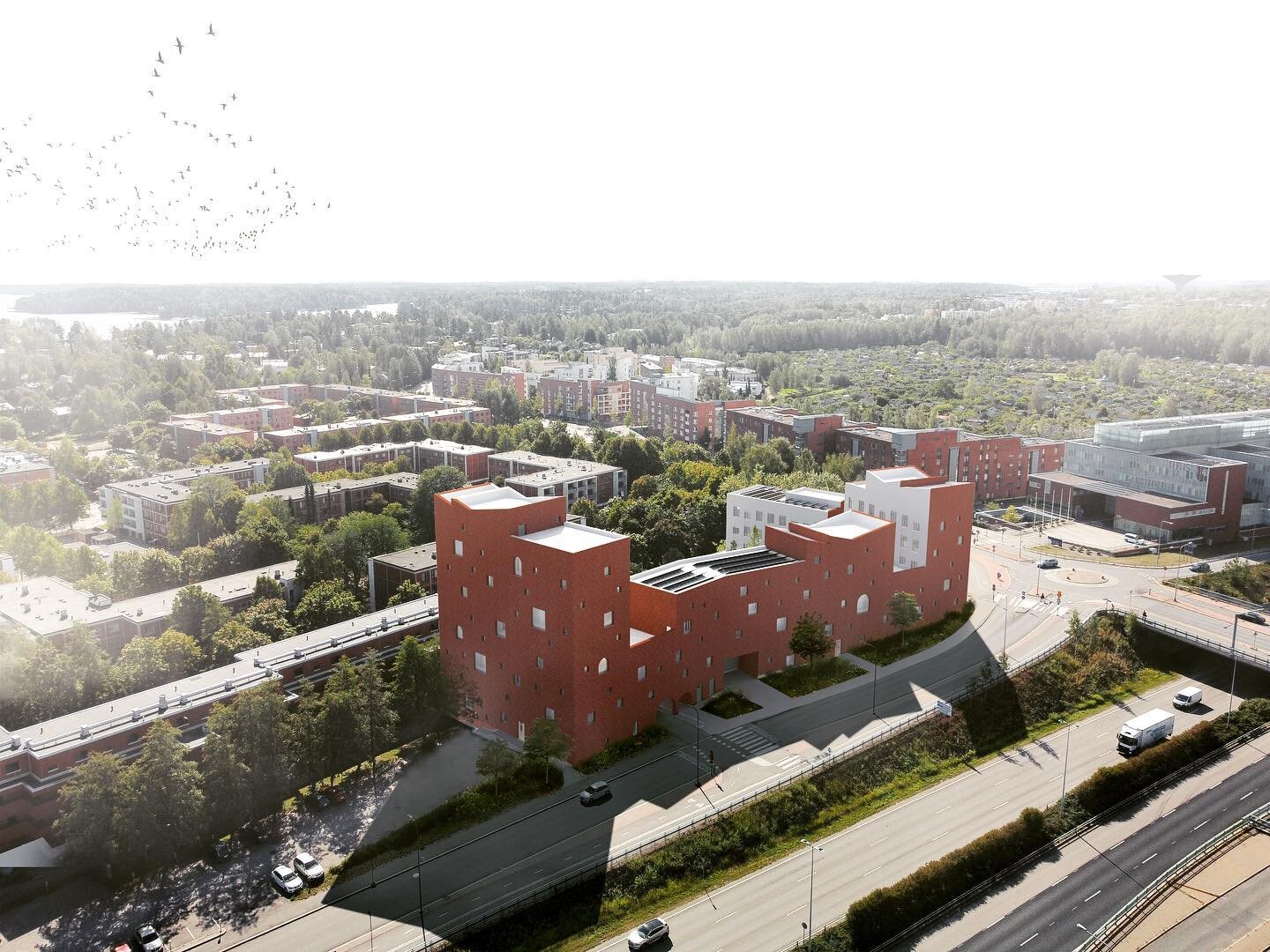 Fantastic building for @hoas_fi &amp; their student tenants! Looking forward to see it built in 2025 By @tienoarkkitehdit 
.
.
.
#buildinginprogress #architecture #archilovers #archidaily #brick #studenthousing #architecturedose #arquitectura #arkite
