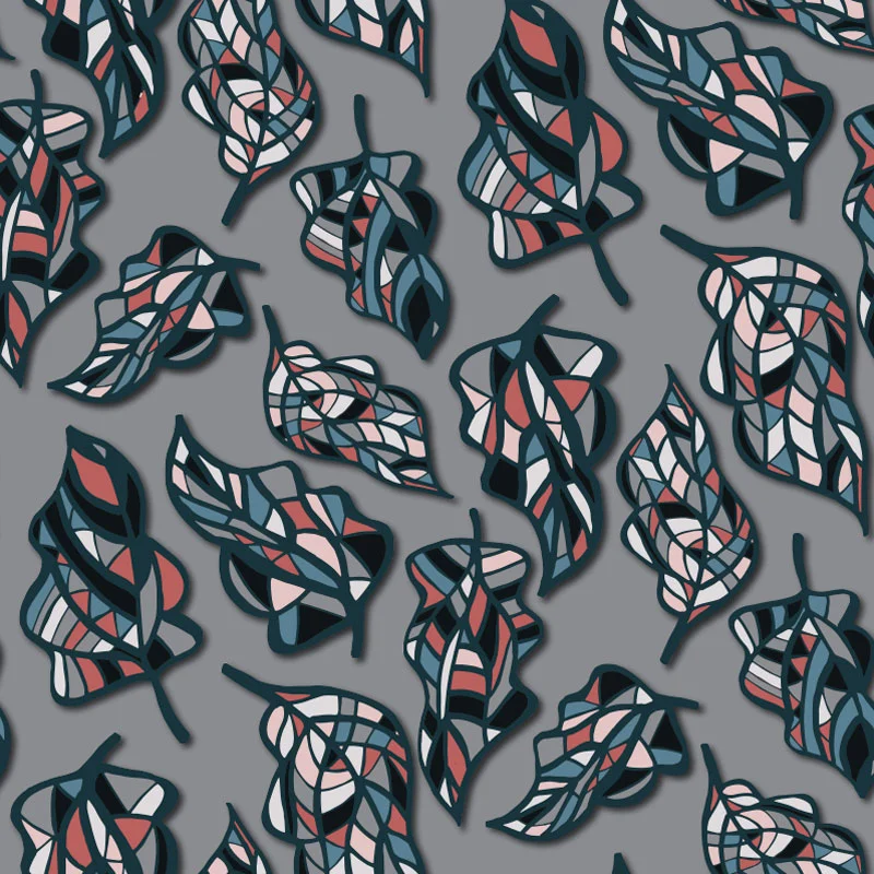 Autumn Leaves - Grey