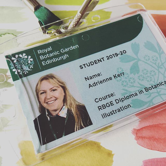 Not a bad feeling being a student again! At least for one day a week, another positive learning day @rbgedinburgh #nevertoooldtolearn #diploma #botanicalillustration #allthingsbotanical #botany