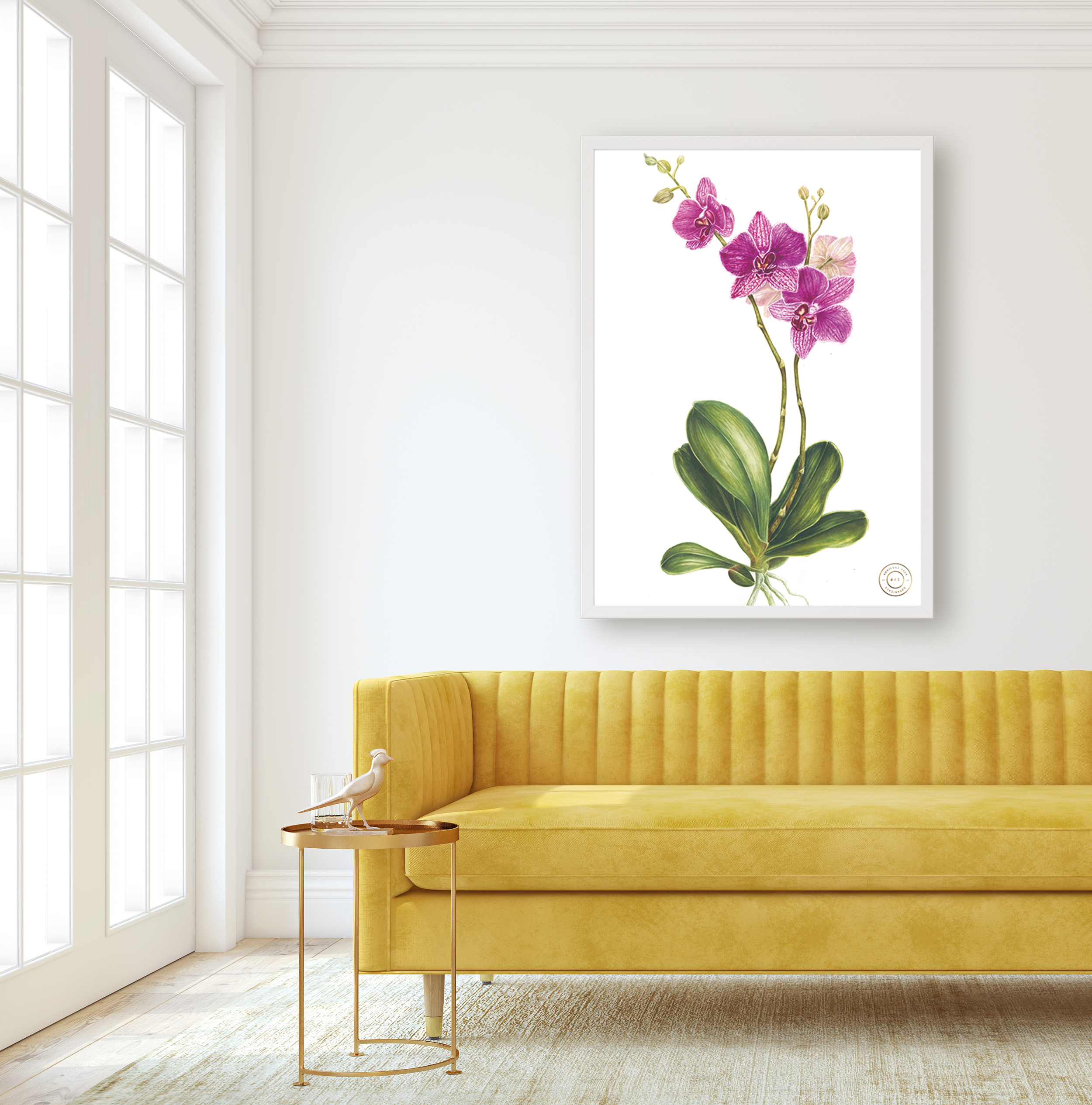 ORCHID BOTANICAL FINE ART PRINT FRAMED 06_.png