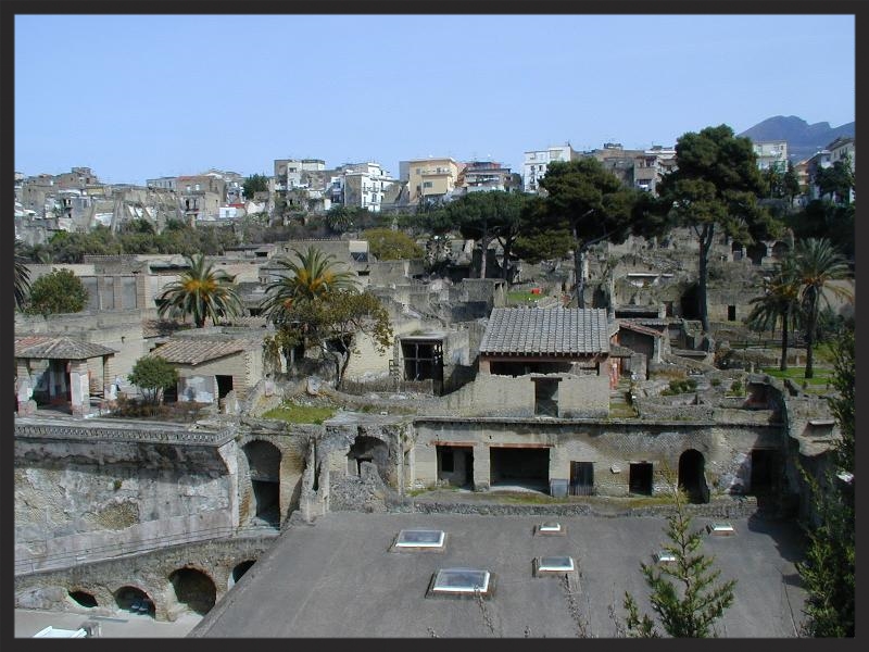 The ruins of Herculaneum today, where the final scene of the movie Gomorra takes place. Read more about it on Wikipedia.