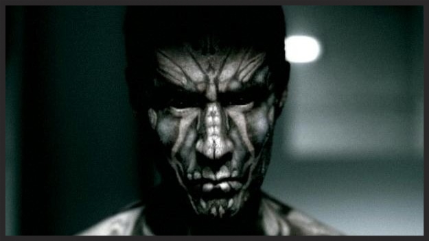 The Butterfly Caught video, directed by Daniel Levi, featured 3D slowly turning into a moth; depicted using tattoo imagery. 3D’s makeup for the video shoot took about 4 hours to apply.