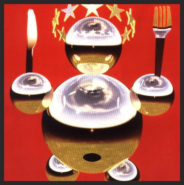 The Eurochild firgure designed by 3D and featured ont he front cover of the Protection album.