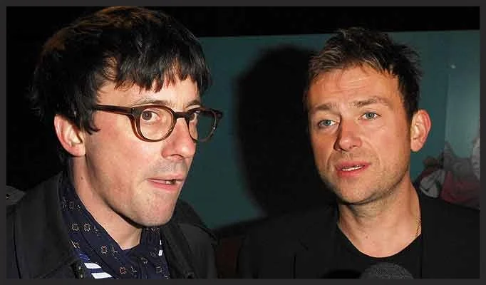 Damon Albarn and Graham Coxon of Blur who remixed Angel for its single release.